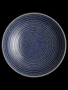 DENBY Studio Blue Cobalt SET OF 4 Medium Ridged Bowls